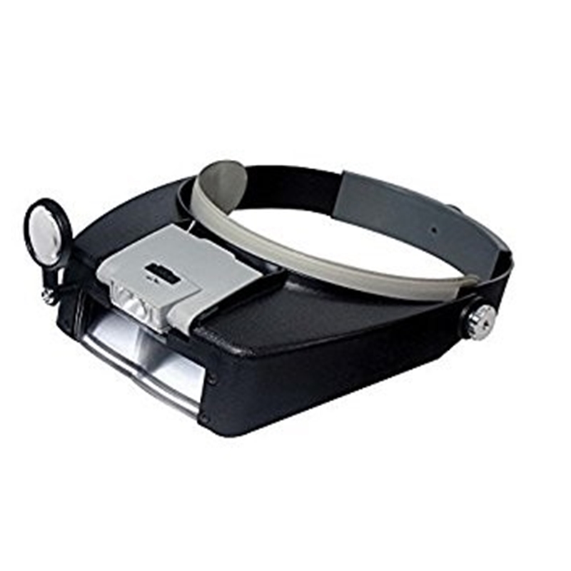 Magnifiers Lighted Dual Lens Headband Magnifier w/Glass Loupe 1.9x, 4.5x Power