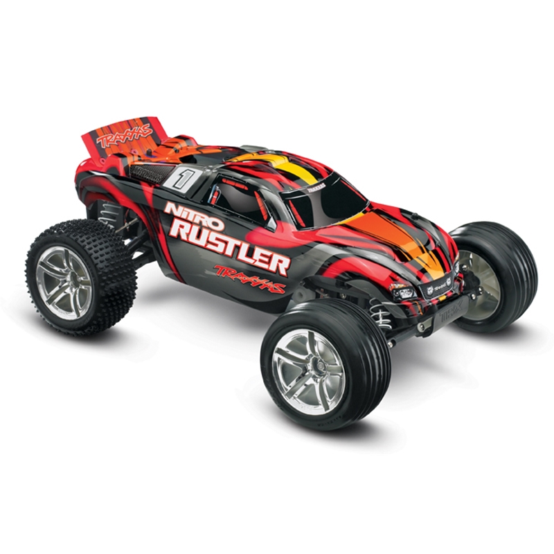 Traxxas 44096-3 Red Nitro Rustler 1:10 Scale Stadium Truck