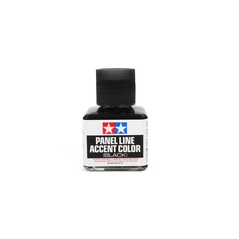 Tamiya TAM87131 Panel Line Accent Color, 40ml Black