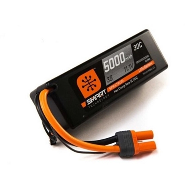11.1V 5000mAh 3S 30C Smart Hardcase LiPo Battery: IC5