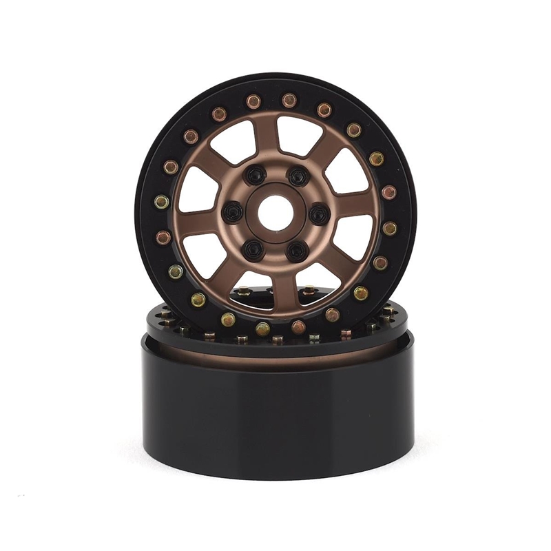 SSD RC SSD00180 Assassin 1.9 Beadlock Crawler Wheels (Bronze) (2)