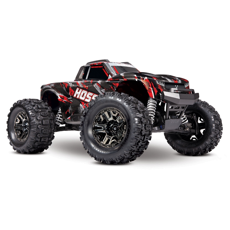 TRA90076-4 Red Traxxas Hoss 4x4 VXL 1:10 Scale Monster Truck