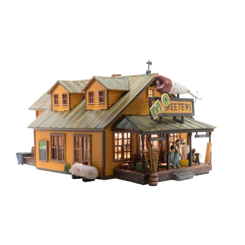 Woodland Scenics BR5047 HO Mo Skeeters Bait & Tackle - Built-&-Ready(R) Landmark Structures(R) -- Assembled