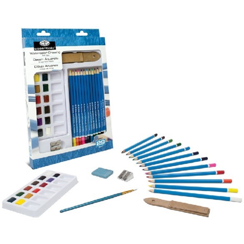 the-smoke-stack-hobby-shop-essentials-watercolor-pencil-art-set-29pc