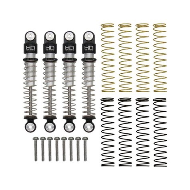 Hot Racing HRASXTF428LT Axial SCX24 Aluminum Threaded Long Travel Shocks (4)