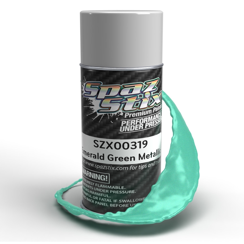 Spaz Stix SZX00319 Emerald Green Metallic Aerosol Paint, 3.5oz Can