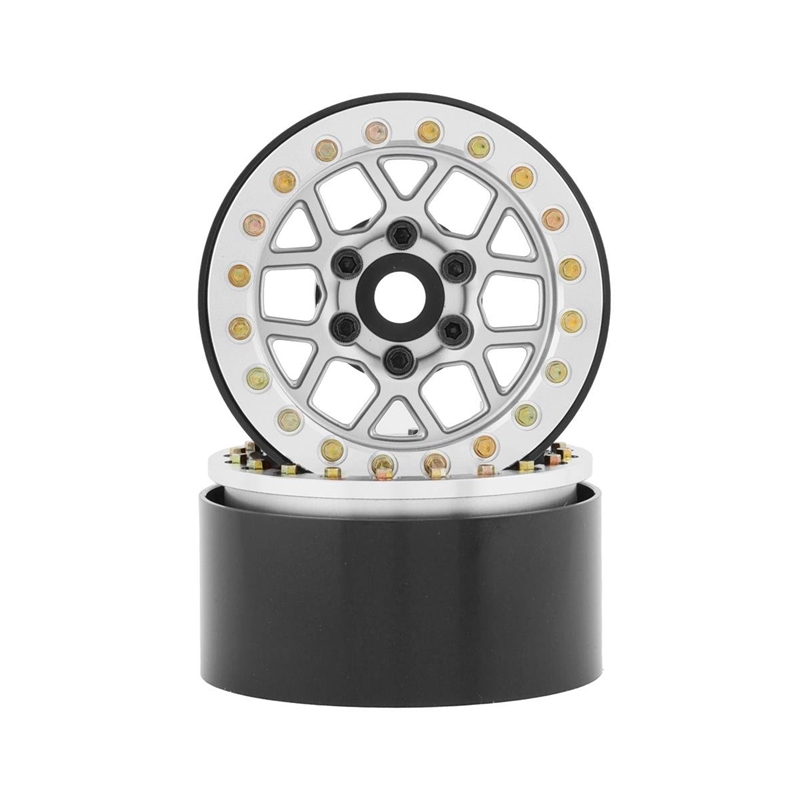 SSD RC SSD00542 1.9” Boxer Beadlock Wheels (Silver)