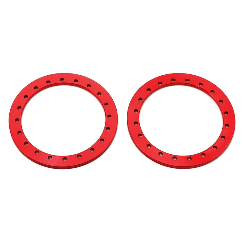 SSD RC 1.9"" Aluminum Beadlock Rings (Red) (2)