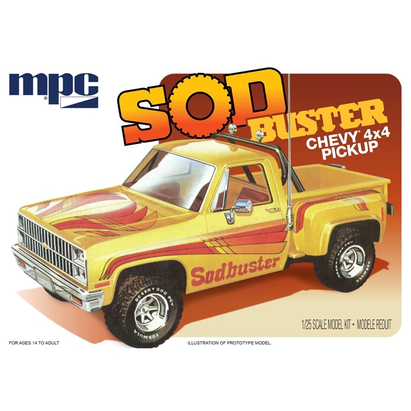 MPC 972 1/25 1981 Sod Buster Chevy 4x4 Stepside Pickup Truck