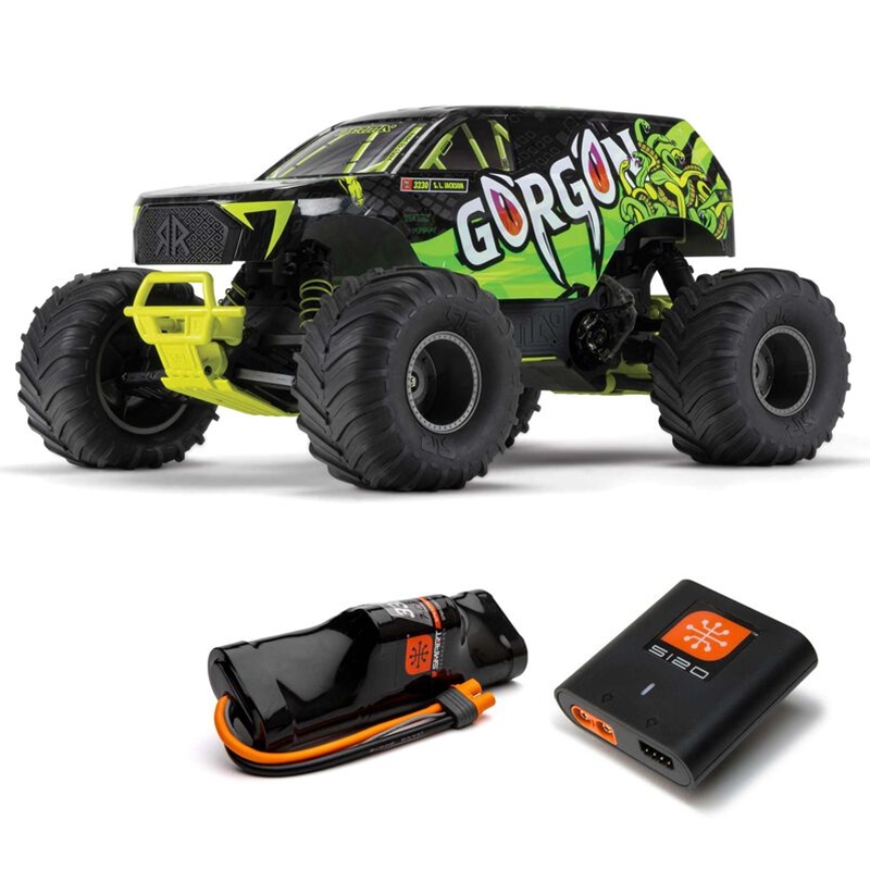 Arrma ARA3230ST1 1/10 GORGON 4X2 MEGA 550 Brushed Monster Truck RTR Yellow