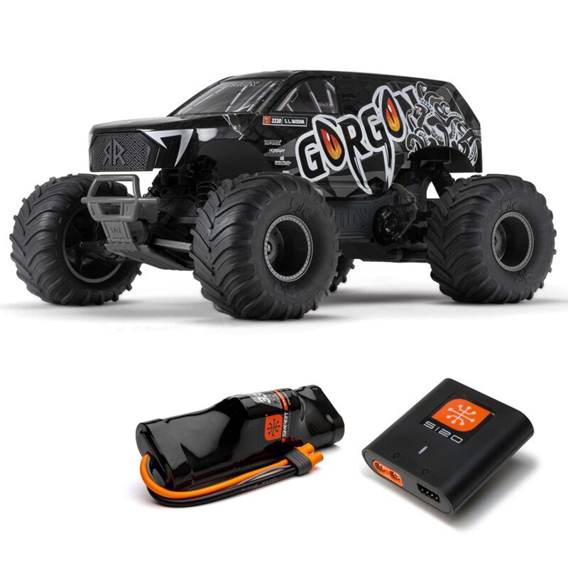 Arrma  ARA3230SKT1 1/10 GORGON 4X2 MEGA 550 Brushed Monster Truck Ready-To-Assemble Kit with Battery & Charger