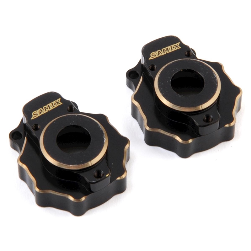 Samix SAMTRX4-4013 Traxxas TRX-4 Brass Portal Knuckle Cover (Black) (2) (27.5g)