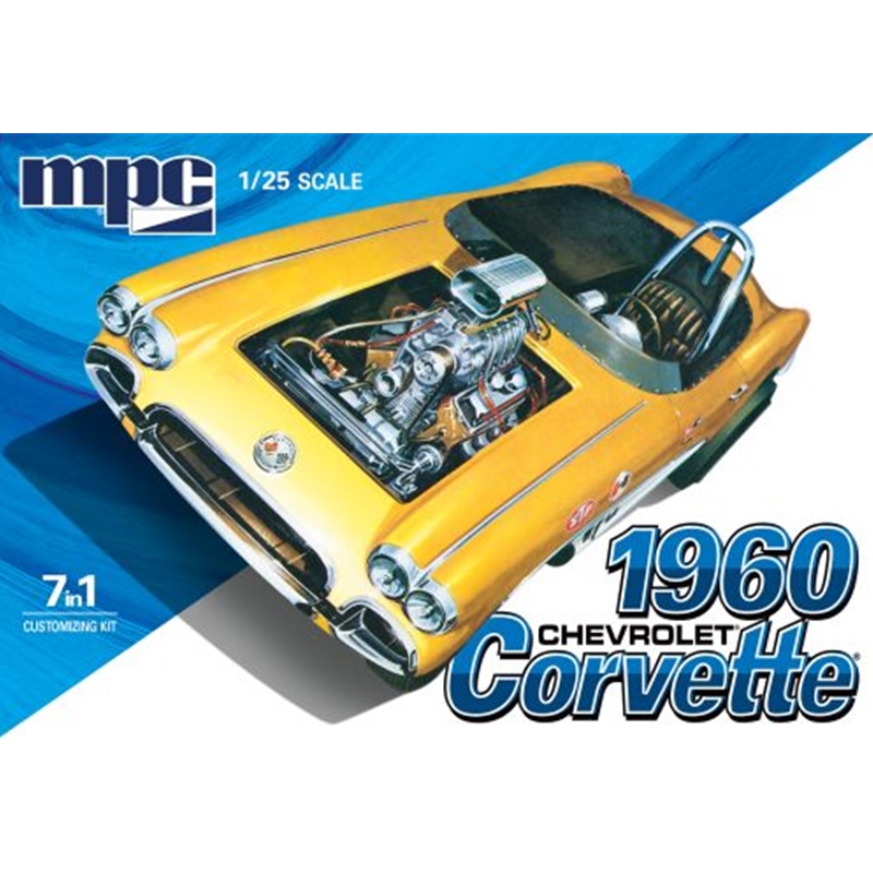 MPC1002 1960 Chevy Corvette 7-in-1 1:25 Scale Model Kit