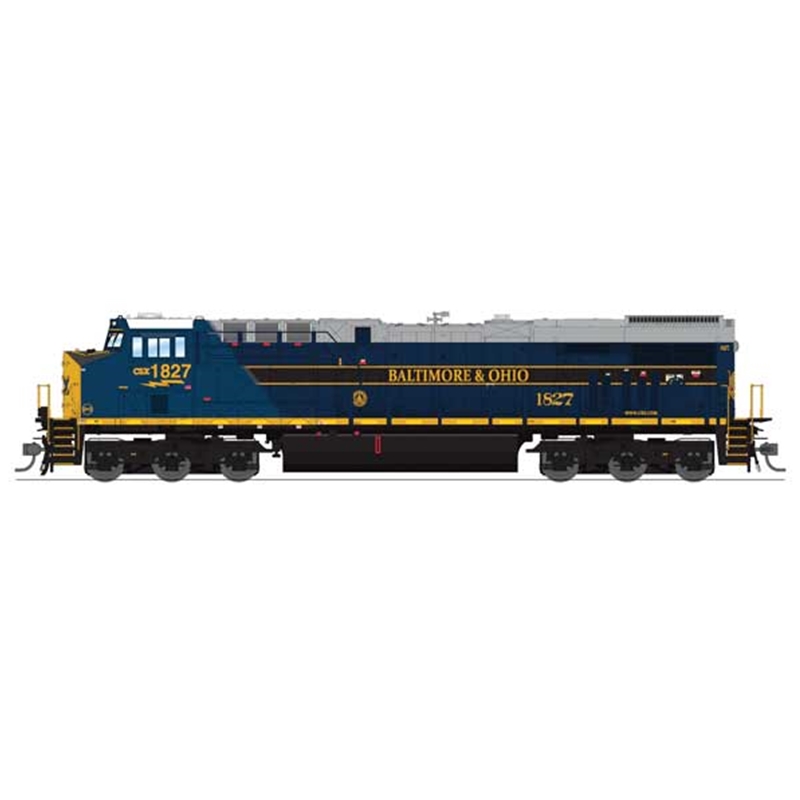 Broadway Limited 8539 HO Scale GE ES44AC - Sound and DCC - Paragon4(TM) -- CSX #1827 (Baltimore & Ohio Heritage, blue, black, yellow, gray)