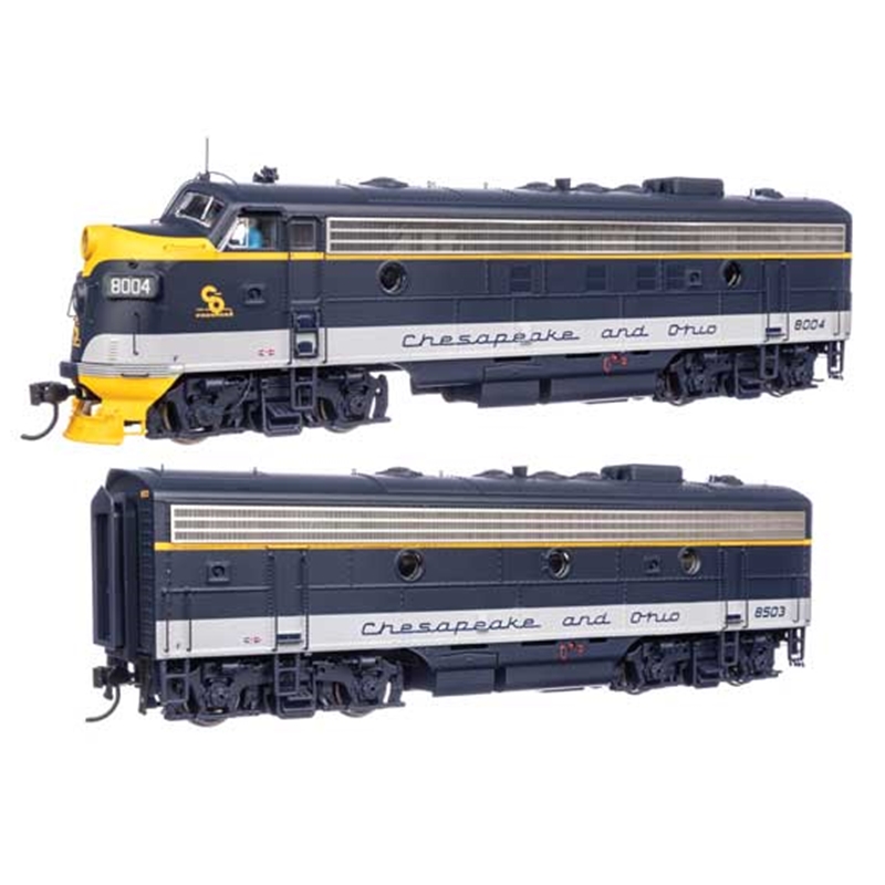 WalthersProto 920-42546 HO Scale EMD FP7 & F7B - LokSound 5 Sound & DCC -- Chesapeake & Ohio #8004 & 8503 (As-delivered)