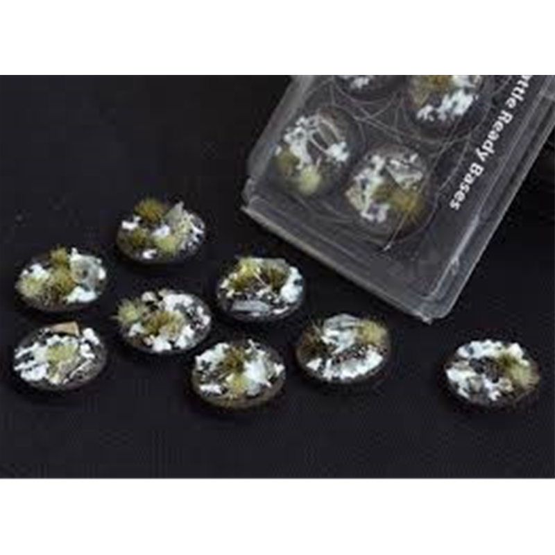 GamersGrass GGB-WR32 32mm Winter Round Battle Ready Bases (8)