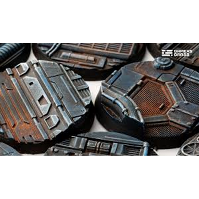 GamersGrass GGB-SPR40 40mm Spaceship Corridor Round Battle Ready Bases (5)