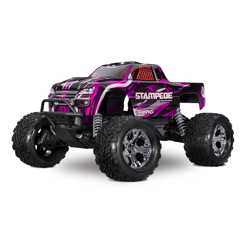 Traxxas TRA36354-4-Pink Stampede 1:10 Monster Truck w/TQ