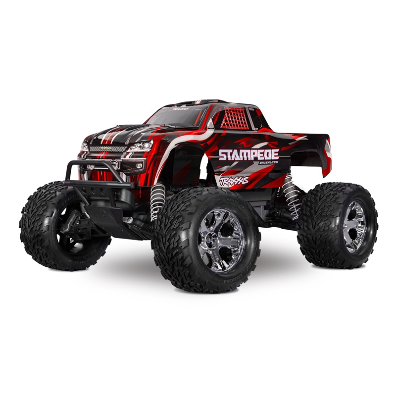 Traxxas TRA36354-4-Red Stampede 1:10 Monster Truck w/TQ