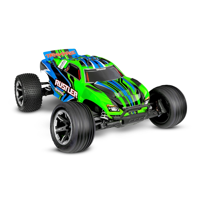 Traxxas 37254-8 Green Rustler 1:10 Stadium Truck w/TQ Radio System