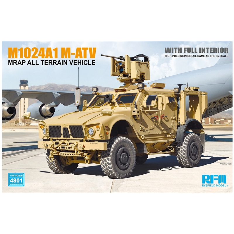 Rye Field Models 4801 1/48 Scale M1240A1m-ATV Mrap All terrain Vehicle