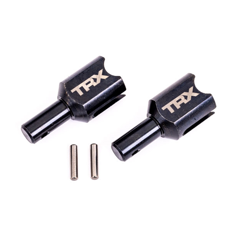 Traxxas 9583X Differential output cup, front or rear (hardened steel, heavy duty) (2)/ 2.5x12mm pin (2) (2)