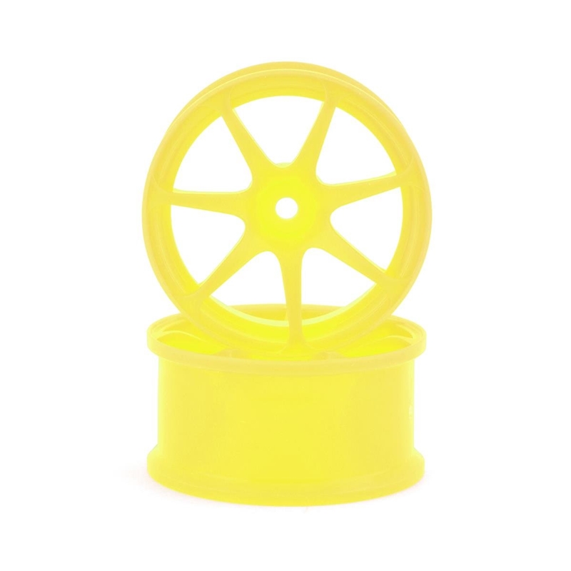 Integra IW-2208Y AVS Model T7 High Traction Drift Wheel (Yellow) (2) (8mm Offset) w/12mm Hex