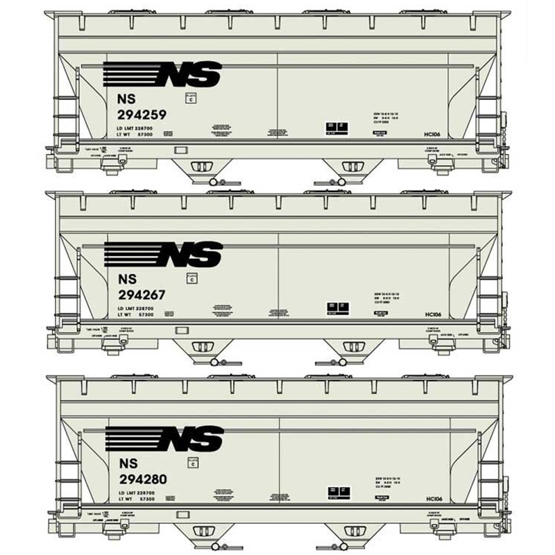 Accurail 8167 ACF 2-Bay Covered Hopper Norfolk Southern #294259