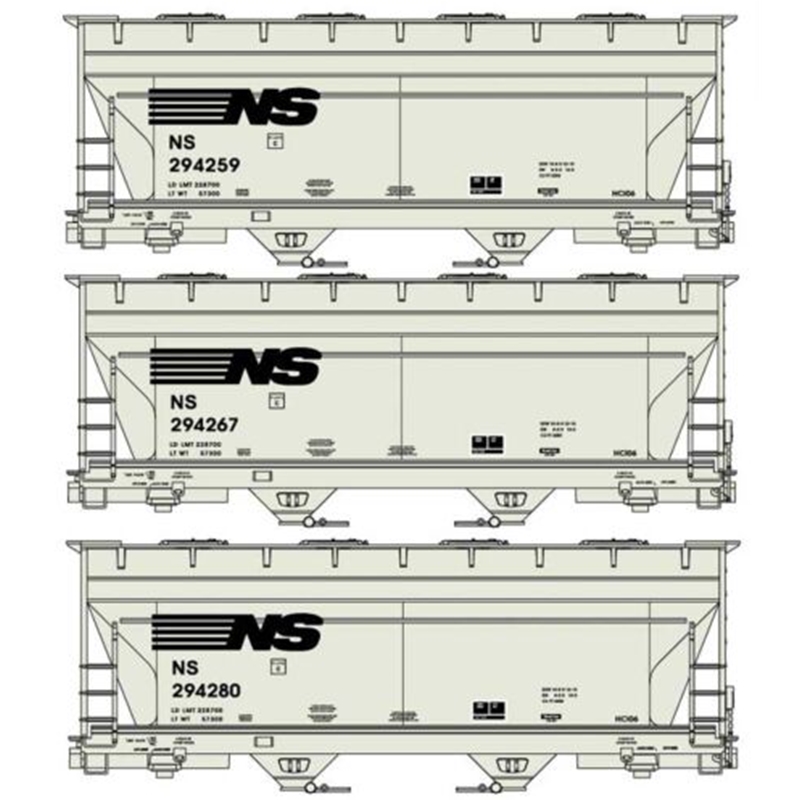 Accurail 8167 ACF 2-Bay Covered Hopper Norfolk Southern #294280