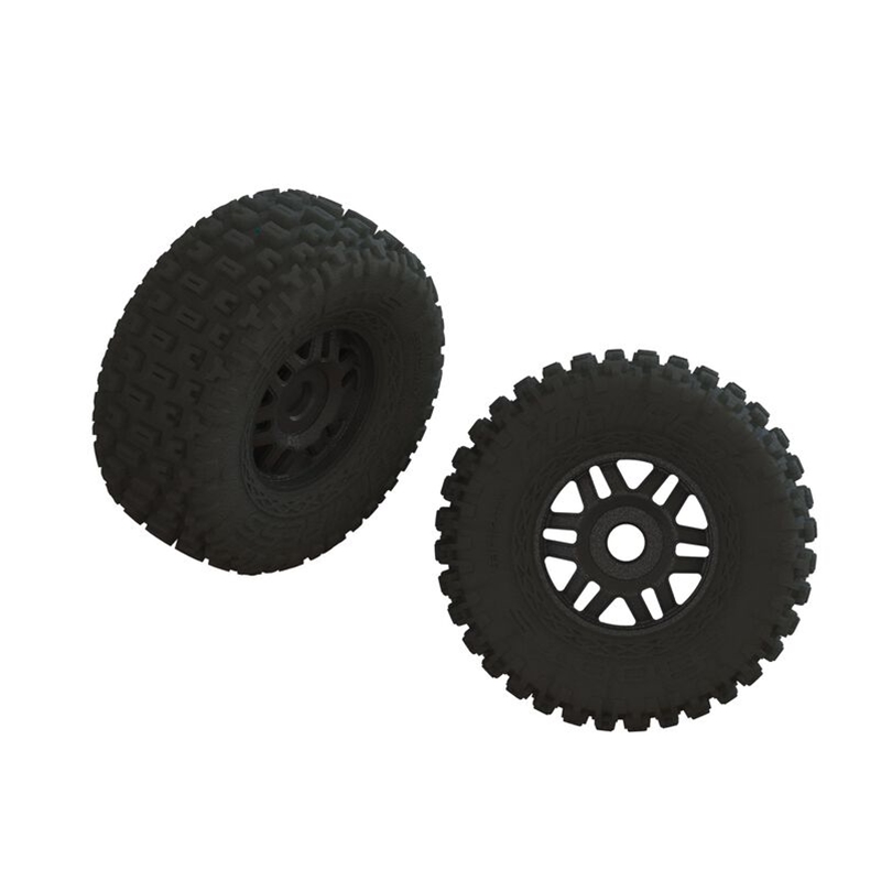 Arrma ARA550110 dBoots FORTRESS LP Tire Set Glued Black (2)