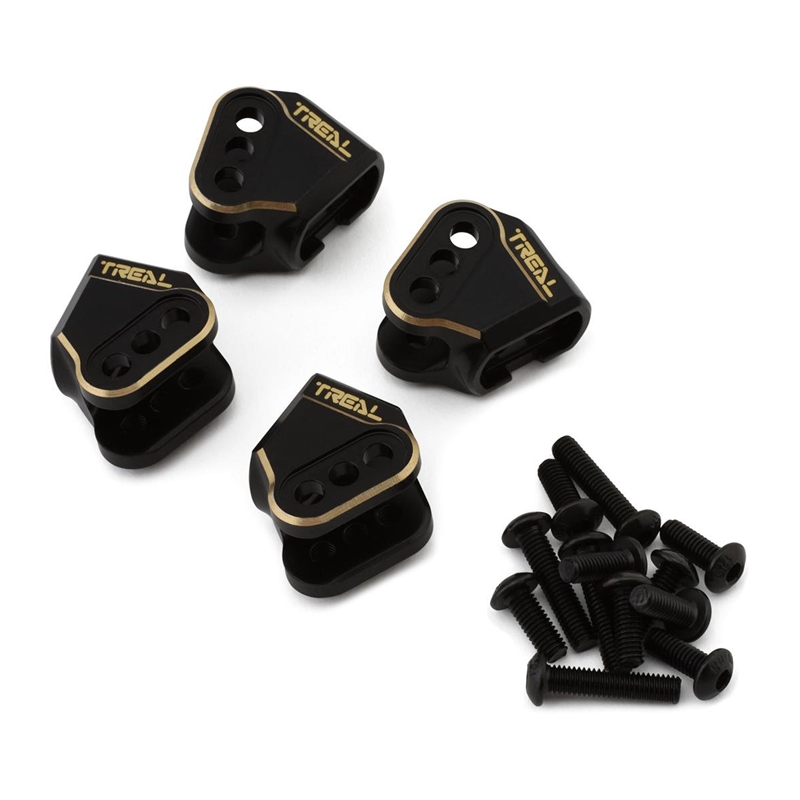 Treal Hobby X003KR93DB Redcat Ascent/Gen9 Brass Lower Link Mounts (Black) (4) (44.4g)