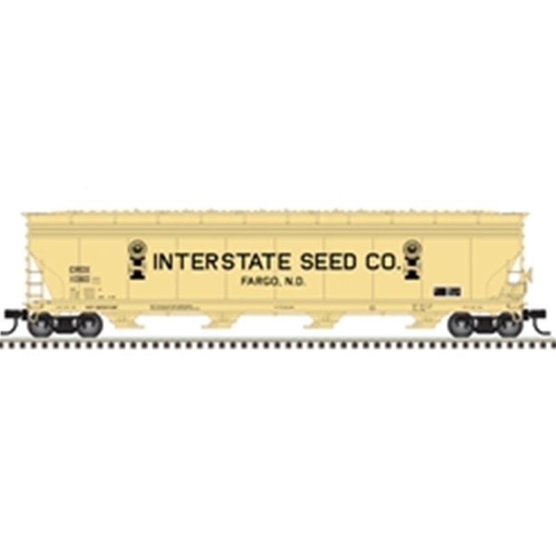 HO ACF 5701 GRAIN HOPPER INTERSTATE SEED CO. (CRDX) 1060 (YELLOW/BLACK)