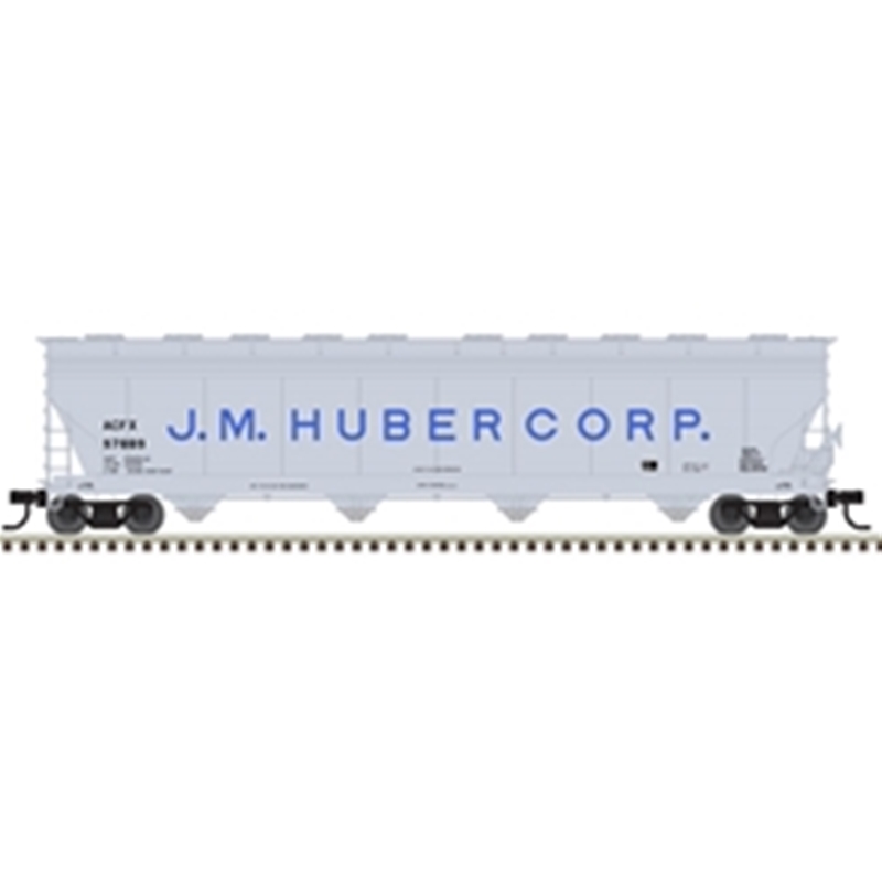 Atlas 20006740 HO ACF 5701 COVERED HOPPER J.M. HUBER CORP. (ACFX) 97883 (GRAY/BLUE)