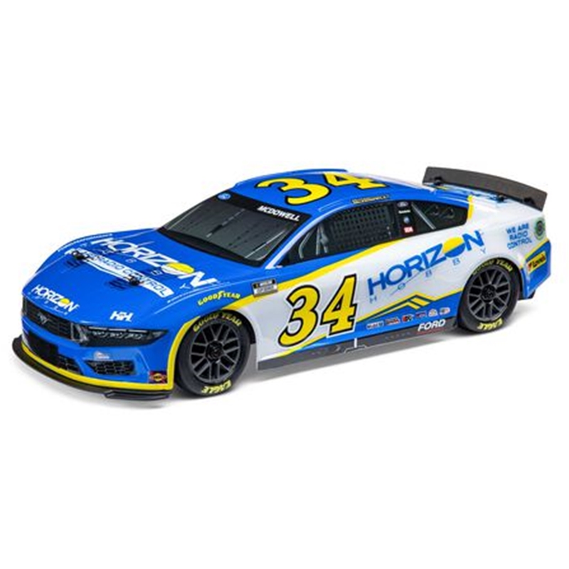 Losi LOS1122434 1/12 NASCAR AWD RC Racecar, Michael McDowell No. 34 Horizon Hobby 2024 Ford Mustang