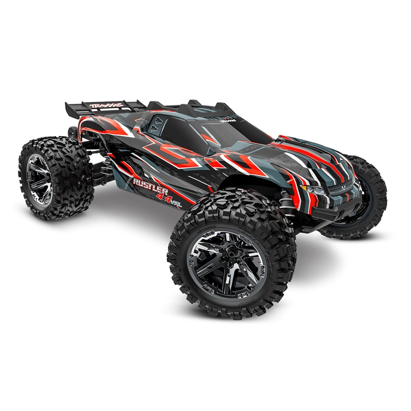 Traxxas TRA67376-4 Red Rustler 4x4 VXL