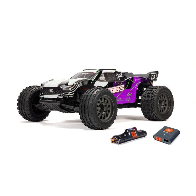 Arrma ARA3205ST2 Purple 1/10 VORTEKS MEGA 550 2WD Stadium Truck RTR with Battery & Charger