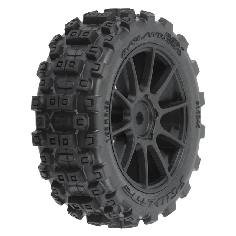 Pro-line Racing PRO1024610 Badlands MX 1.9" Buggy Tires MTD Mach-10 Black Wheels: Typhon GROM