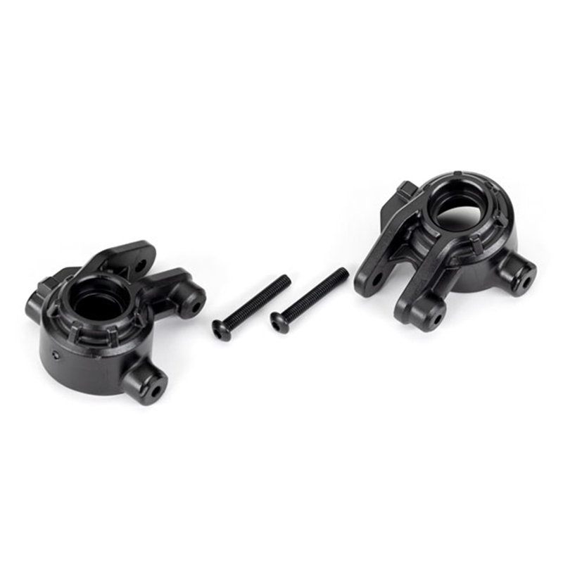 Traxxas 9037 Steering blocks, extreme heavy duty, black (left & right)/ 3x20mm BCS (2) (for use with #9080 upgrade kit) (TRA9037)