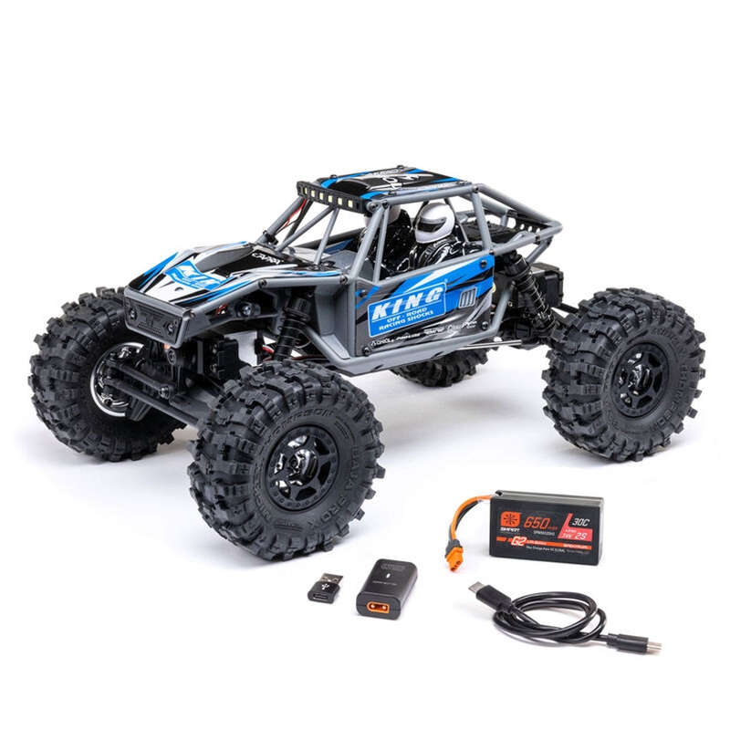 Axial AXI1750T1 1/18 UTB18 Capra 4WS 4WD Trail Buggy RTR with Battery & Charger, Blue