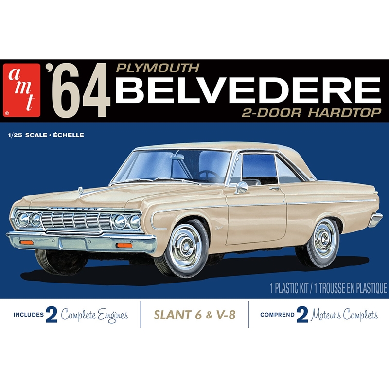 AMT1188 1/25 1964 Plymouth Belvedere w/ Straight 6 Engine