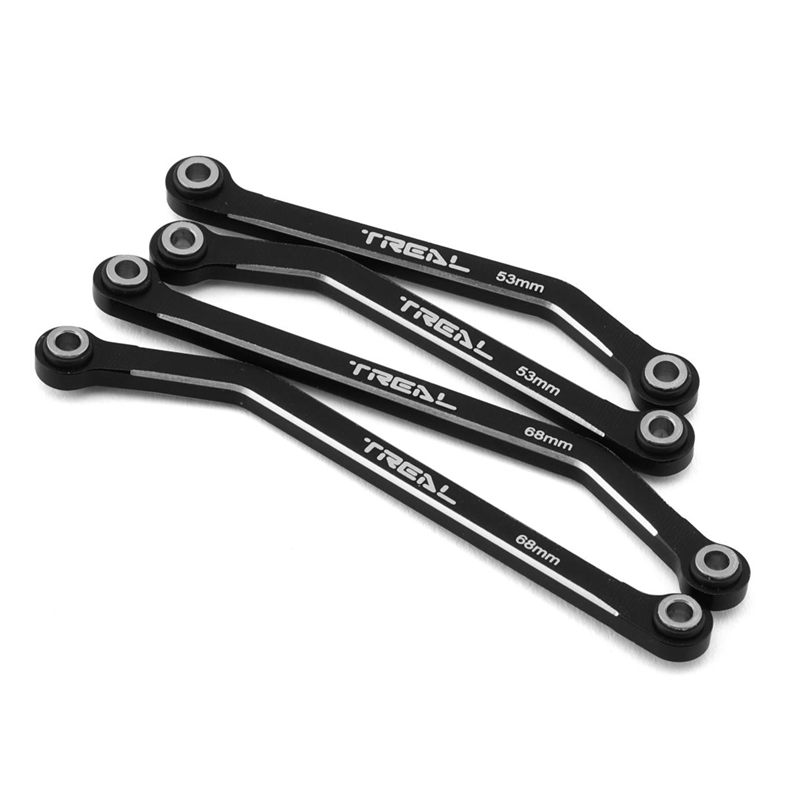 Treal Hobby TLHTTRX-4M-65 Aluminum High Clearance Lower Suspension Links for Traxxas TRX-4M (Black) (4)