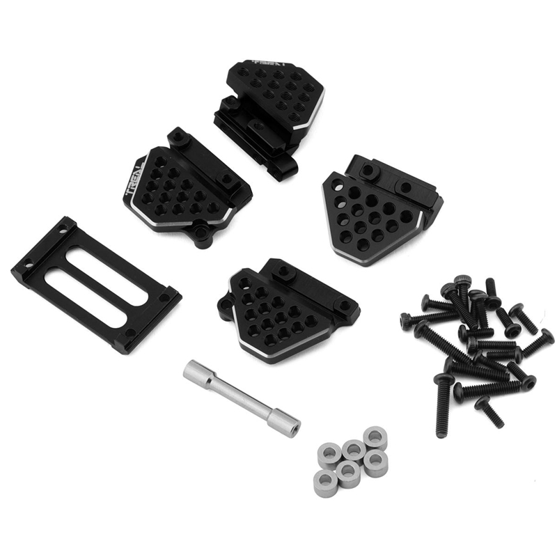 Treal Hobby TLHTTRX-4M-58 Aluminum Shock Mounts Set for Traxxas TRX-4M (Black)