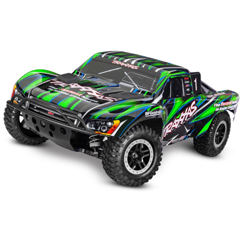 Traxxas 68386-4-GRN Body, Slash® Modified, blue (painted, decals applied)